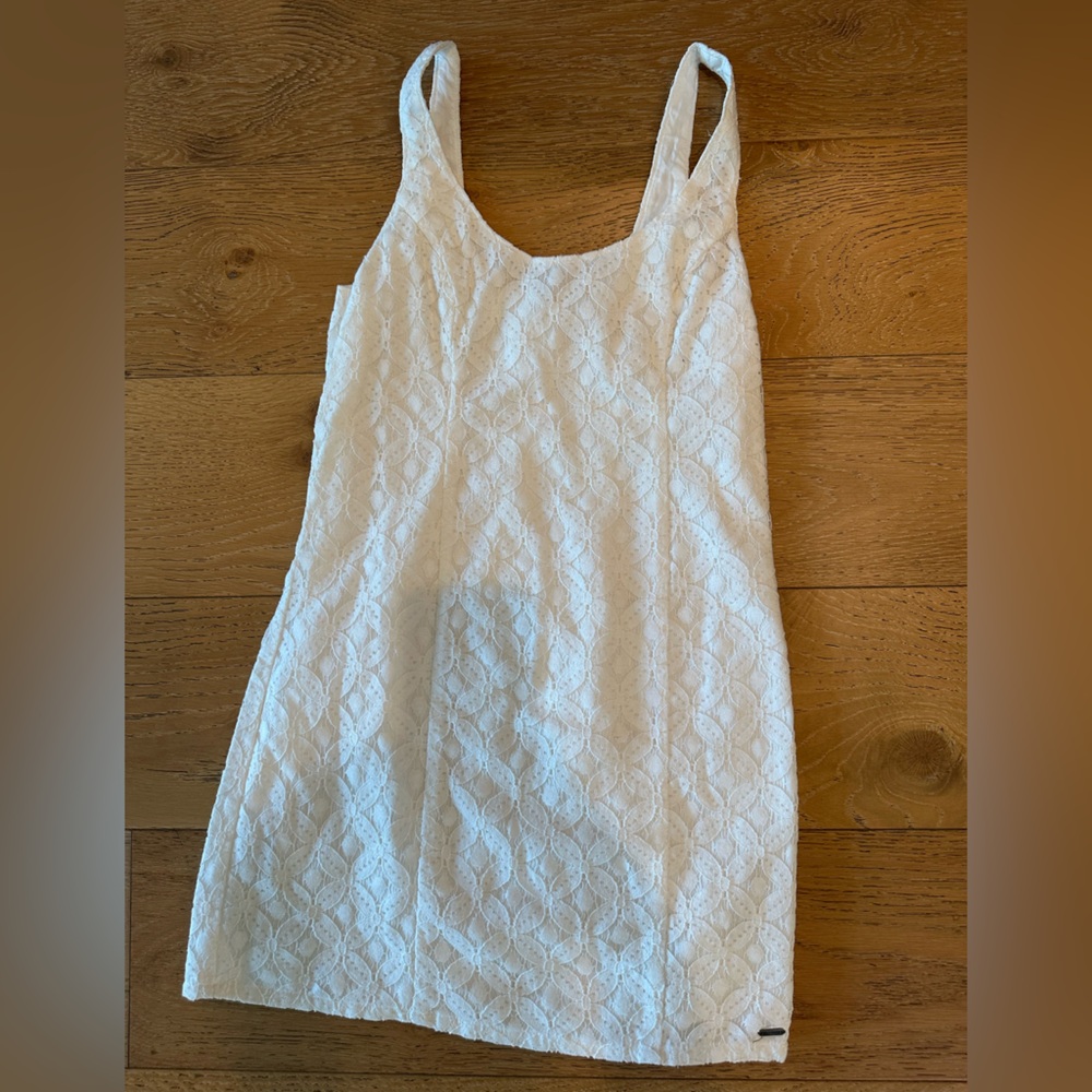 Hollister White Textured Mini Dress